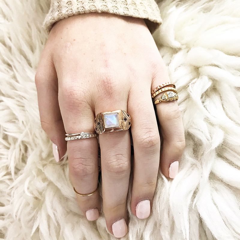 Aries Moonstone Power Ring