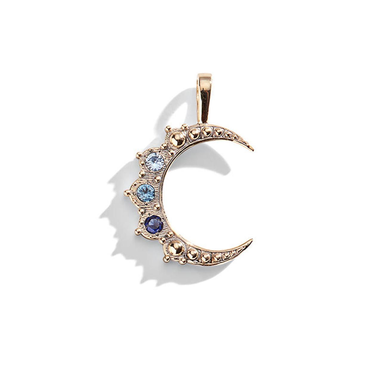 Purple Crystal And Moon Charm Gold-Plated Necklace – VOYLLA