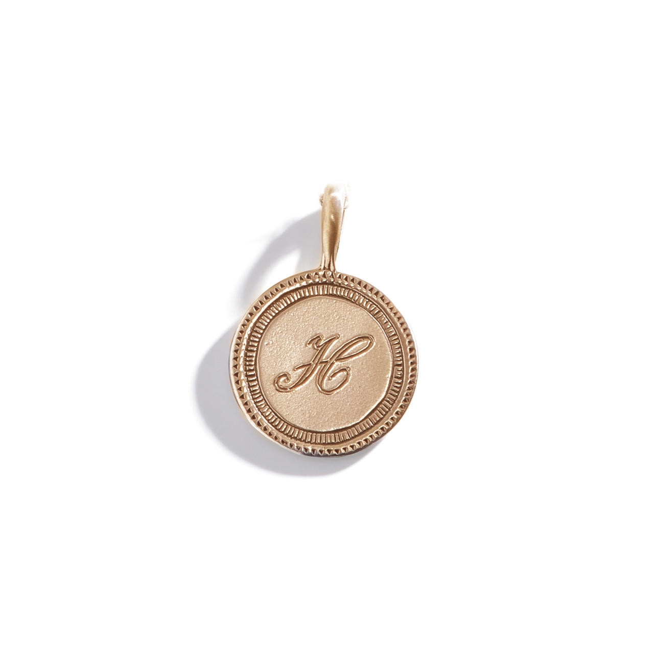 Gold Lula - Reeded Edge Vintage Initial Charm