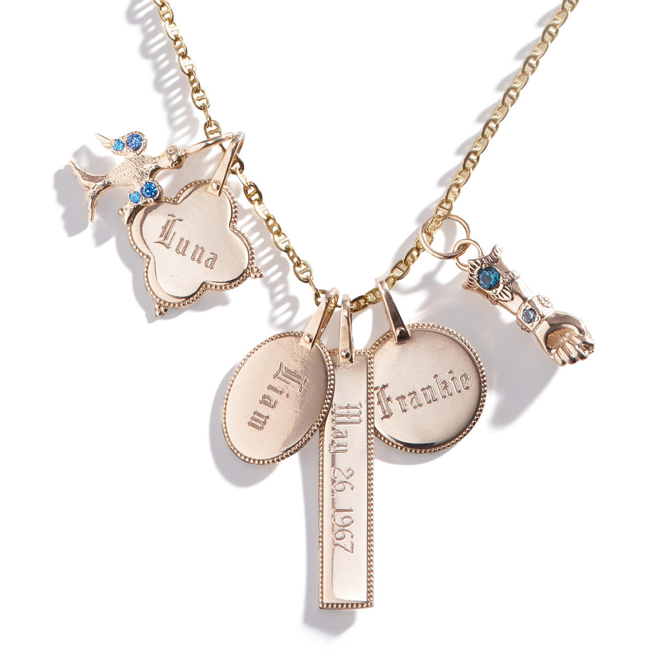 Lucy Chain Necklace with Engravable Tag