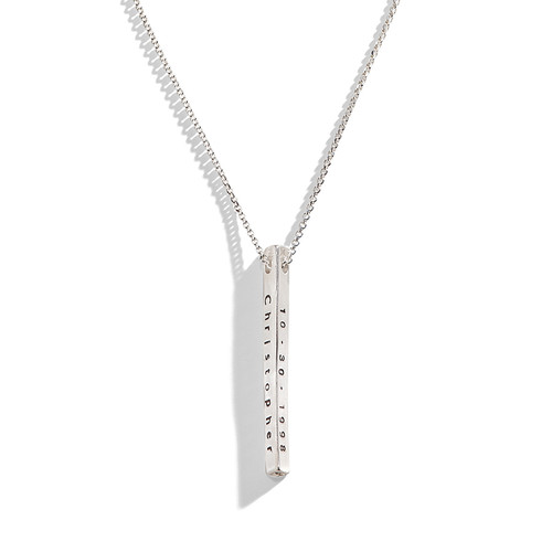 Pointe Moderne Personalized Necklace - Short Version in Sterling Silver. Pointe Moderne Personalized Necklace - Short Version in Sterling Silver.
