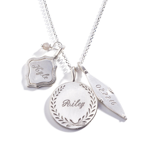 engraved sister necklaces