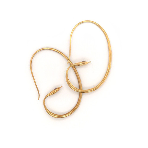18K Gold Ruby Eyed Snake Hoops 18K Gold Ruby Eyed Snake Hoops