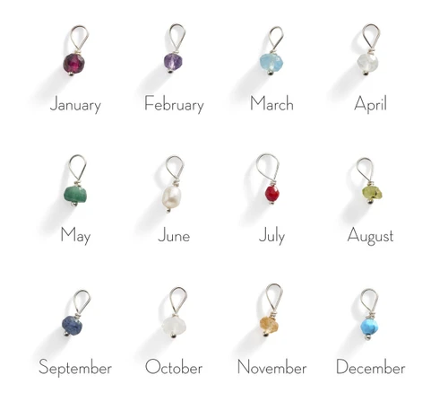 three sisters jewelry design 14K Gold A La Carte Birthstone Stone Charms
