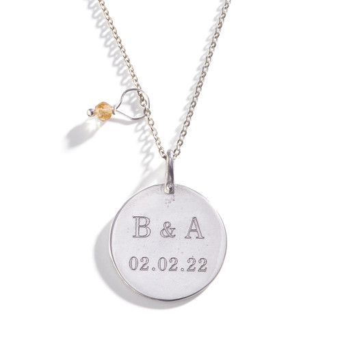 three sisters jewelry design Classic Personalized Large Disc Necklace