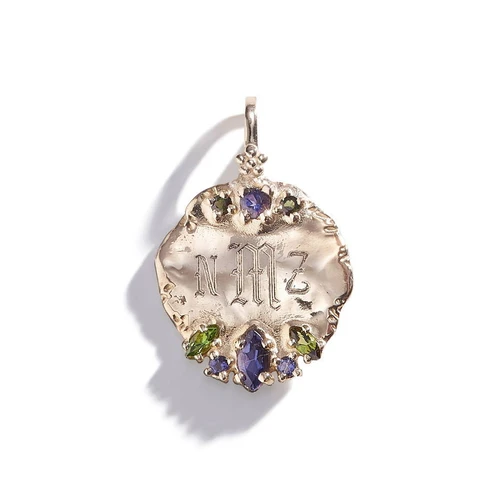Three Sisters Jewelry Design Gold Alchemy Personalized Medallion - Earth 