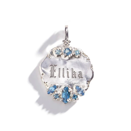 Three Sisters Jewelry Design Alchemy Personalized Medallion - Water 