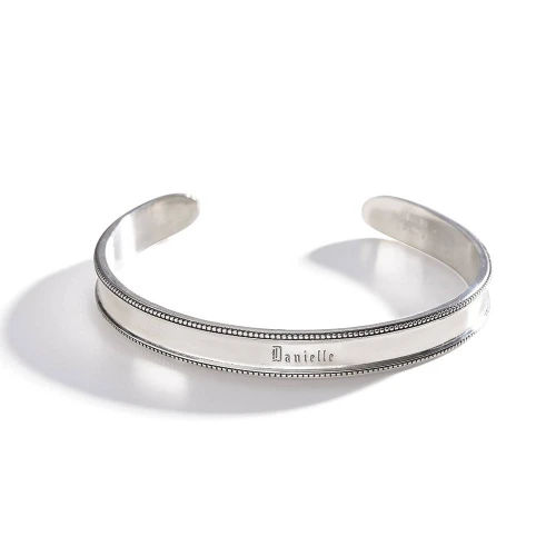 Three Sisters Jewelry Design Fairbanks Engraved Personalized Cuff 