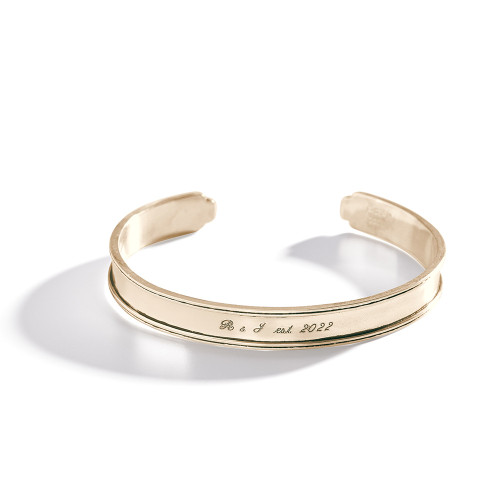Three Sisters Jewelry Design Gold Pickford Engraved Personalized Cuff 