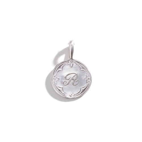 three sisters jewelry design Lula - Vintage Edged Initial Charm 