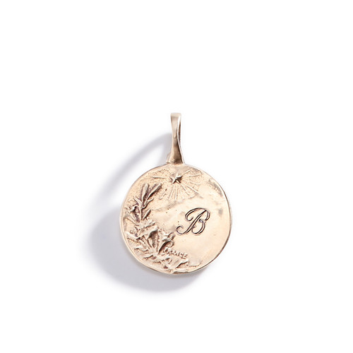 Gold Vintage Saint Christopher Charm Personalized