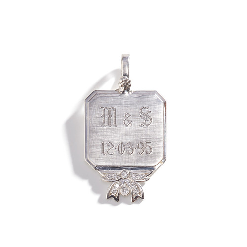 Three Sisters Jewelry Design Coquette Diamond Bow Personalized Charm 