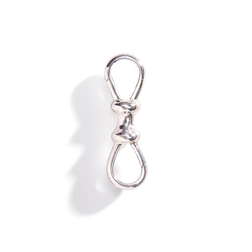 Silver Double Dog Clip | Vintage-Inspired Charm Connector by Three