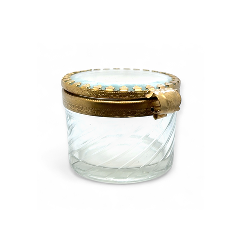 Three Sisters Jewelry Design Round Gilded & Glass Vitrine Trinket Box  Three Sisters Jewelry Design Round Gilded & Glass Vitrine Trinket Box