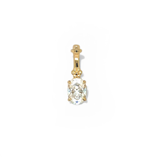 Three Sisters Jewelry Design Adria Oval Cut Diamond Charm 