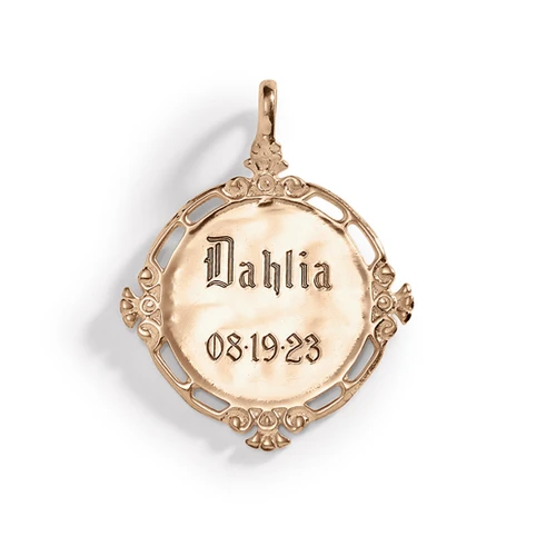 Three Sisters Jewelry Design Gold Belle Époque French Medallion Charm 