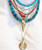three sisters jewelry design Gold Phoenix Rising Sun Charm