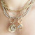 three sisters jewelry design Gold Phoenix Rising Sun Charm