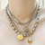 three sisters jewelry design Gold Elvena Name Charm
