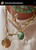 Three Sisters Jewelry Design Gold Bamboo Circle Charm Lock 