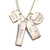 Three Sisters Jewelry Design Urban Hand-Cut Wide Personalized Rectangle Charm 