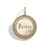 Gold Token Personalized Charm with Reeded Edge