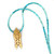 three sisters jewelry design 22K Gold Vintage Alter Necklace on Sleeping Beauty Turquoise Strand