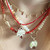 Three Sisters Jewelry Design Coral String Strand Necklace 