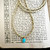 Three Sisters Jewelry Design Gold Glass Beaded Strand with 14K Turquoise Charm 