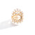 Gold diamond stacking ring with prong-set diamond