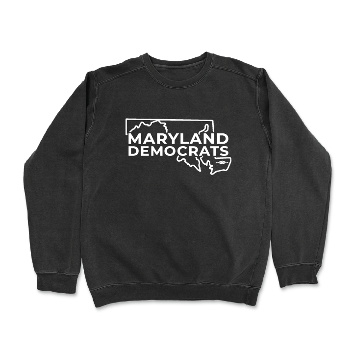 Maryland State Outline (Crewneck Sweater) - Maryland Democratic 