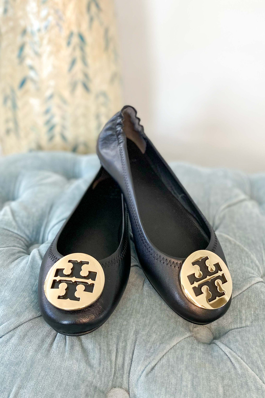 Tory burch hot sale minnie gold flats