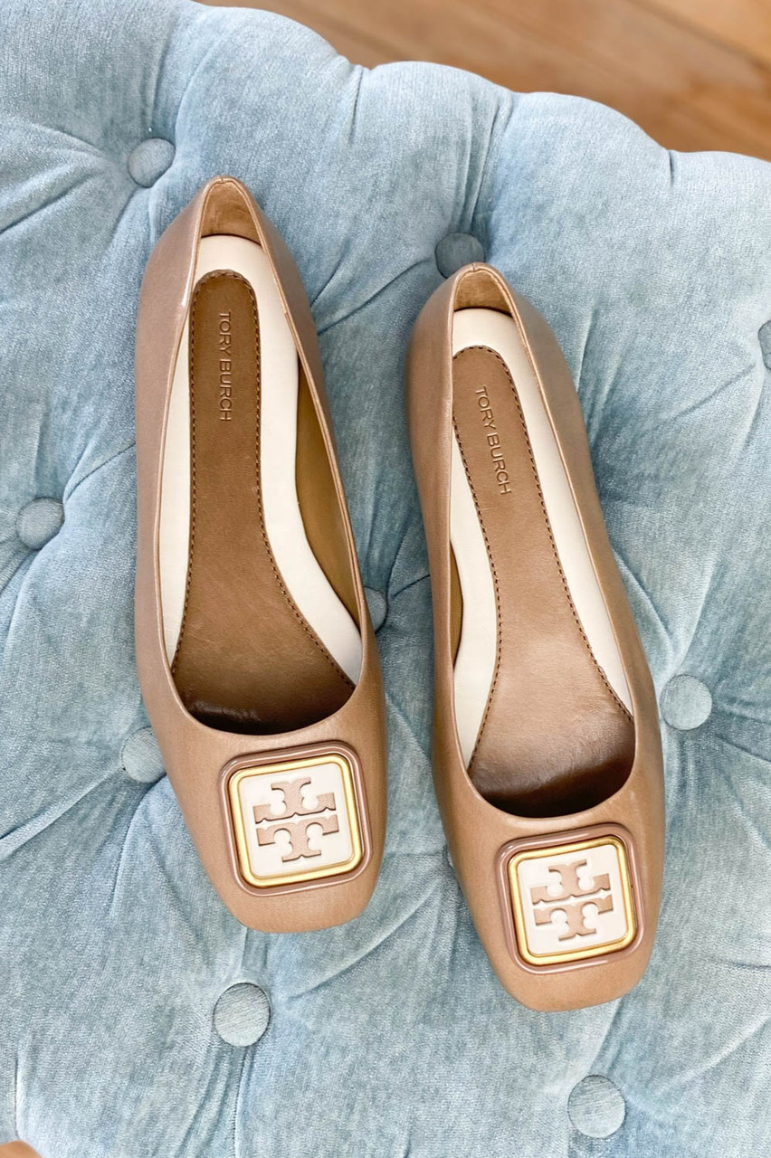 Tory Burch Georgia Ballet Flat - Almond Flour - Monkee's of the Pines