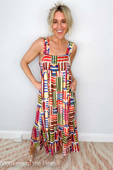 Multi Color Print Dress