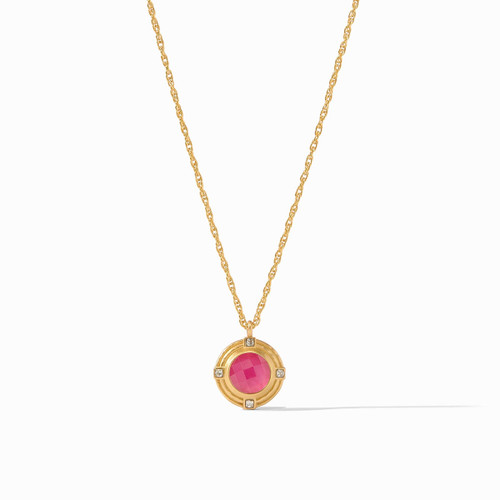 Astor Solitaire Necklace - Raspberry