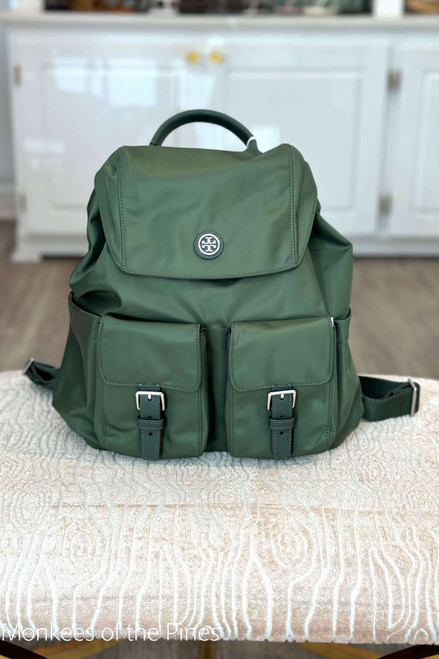 Tory Burch Flap Backpack Basil