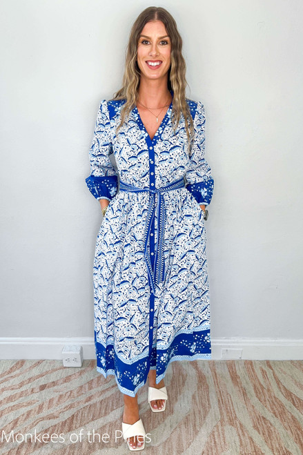 Lilia Dress Blue Multi