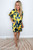 Floral Puff Sleeve Dress Yellow 