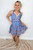 Sleeveless Tiered Short Dress Campania Blue