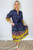 Shoshanna Clare Dress Lemon Navy 