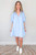 High Neck Baby Blue Dress