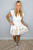 Belted Mini Dress White