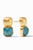 Catalina Earring Iridescent Peacock Blue 