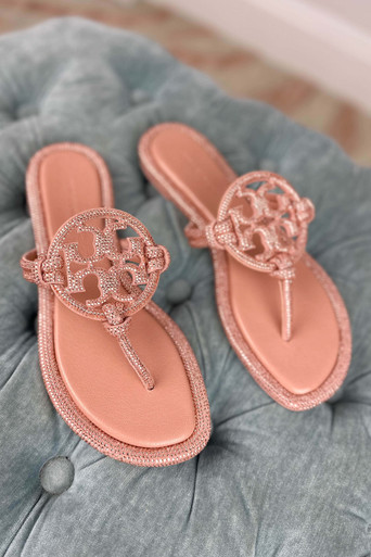 【Tory Burch】MILLER PAVE KNOTTED サンダル〈Malva〉 Miller Pavé Knotted Sandal: Women's Designer Sandals | Tory