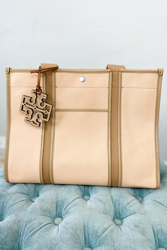Tory Burch Twill Tory Tote - Coy Pink - Monkee's of the Pines
