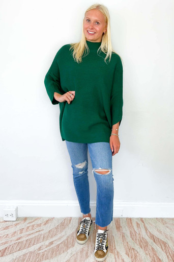 Kerisma Boho tunic Emerald - Monkee's of the Pines