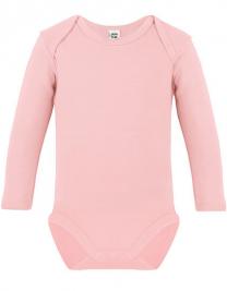 Tryck på Babybody Långärmad — Babypink