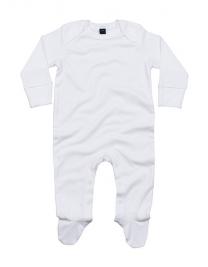 Tryck på Baby Pyjamas Eco med Handskar — White