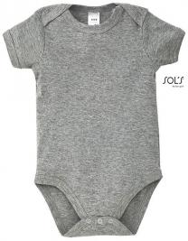 Tryck på Babybody Basic — Melange Grey