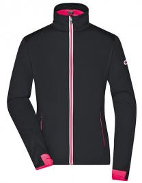 Tryck på Sport Softshell Jacka Dam — Black/Light Red